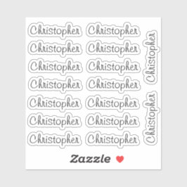 16 Custom Modern 10/11 Letters Name Word Black Aufkleber