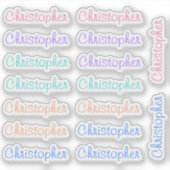 16 Custom Modern 10/11 Letters Name Word Trendy Aufkleber (Vorderseite)