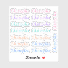 16 Custom Modern 10/11 Letters Name Word Trendy Aufkleber