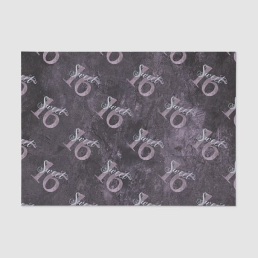 16. Dusty Pink Rose | Sweet 16 Silver Glitzer | Seidenpapier (Vorderseite)