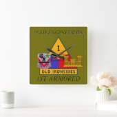 16. ENGINEER BATTALION 1. ARMORED CLOCK QUADRATISCHE WANDUHR (Zuhause)