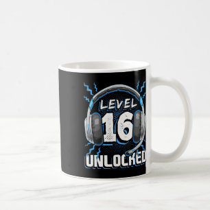 16 Entsperrtes Videospiel 16. Geburtstag PC Gaming Kaffeetasse