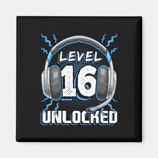 16 Entsperrtes Videospiel 16. Geburtstag PC Gaming Magnet (Vorne)