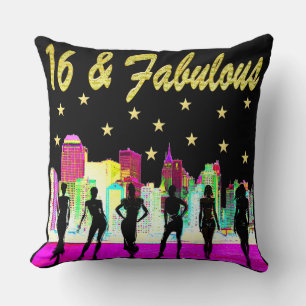16 & FABULOUS NYC DIVA DESIGN KISSEN