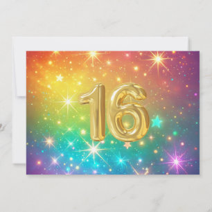 16. Farbenfroher Regenbogenstern Feiertagskarte