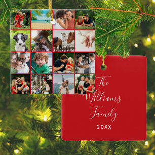 16 Favorit Familienfoto-Collage Schriftname Keramikornament