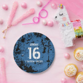 16. Felsen-BLAUER Schmutz F16Z des Pappteller (Party)