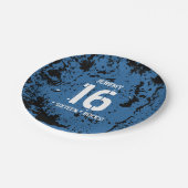 16. Felsen-BLAUER Schmutz F16Z des Pappteller (Schrägansicht)