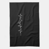 16.Flugzeug Heartbeat I Liebe Luftfahrzeuge Fa. Geschirrtuch (Vertikal)