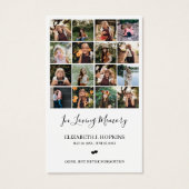 16 Foto Collage Beerdigung Gedenkkarten (Vorderseite)