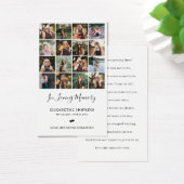 16 Foto Collage Beerdigung Gedenkkarten (Schreibtisch)