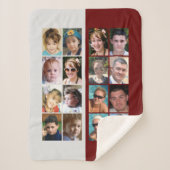 16 Foto Collage borundy und grau Sherpadecke (Vorderseite)