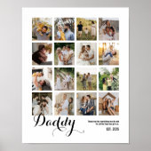 16 Foto-Collage Daddy-Bilder Andenken Poster (Vorne)