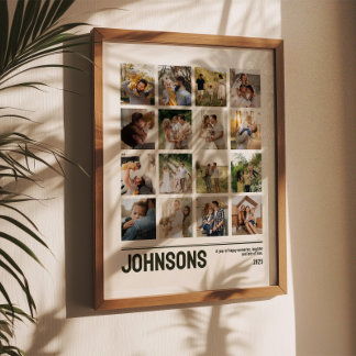 16 Foto-Collage Familie Hochzeitsbilder Andenken Poster