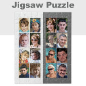 16 Foto Collage grau-weiß Puzzle