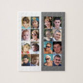 16 Foto Collage grau-weiß Puzzle (Vertikal)