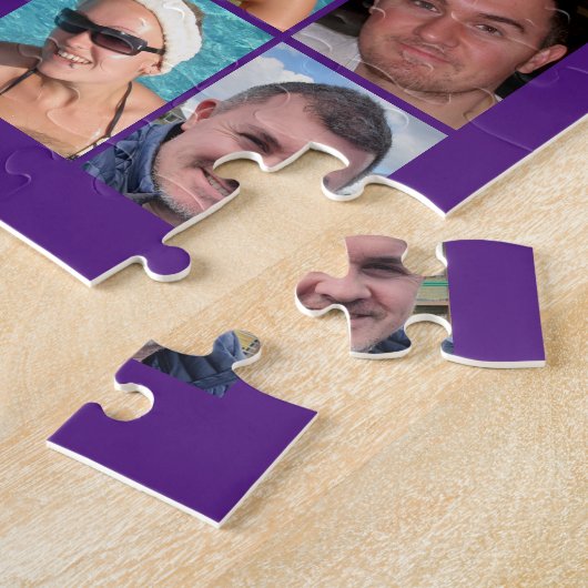 16 Foto Collage hell und dunkel lila Puzzle (Seite)