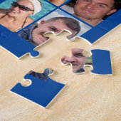 16 Foto Collage hell und dunkelblau Puzzle (Seite)