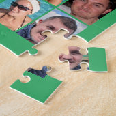 16 Foto Collage helle und dunkelgrün Puzzle (Seite)