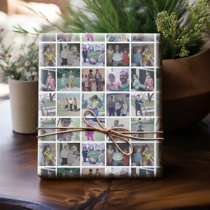 16 Foto-Collage Lieblingsbilder überall im Muster Geschenkpapier