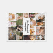 16 Foto-Collage Moderne Personalisierte Benutzerde Fleecedecke (Vorderseite (Horizontal))