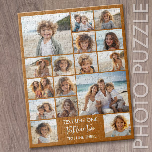 16 Foto-Collage Montage und Text - Terra Cotta Puzzle