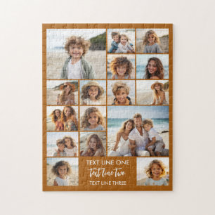 16 Foto-Collage Montage und Text - Terrakotta Puzzle