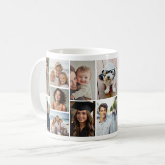 16-Foto-Collage-Raster - Modernes minimales weißes Kaffeetasse