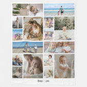 16 Foto-Collage und Textvorlage personalisiert Fleecedecke (Vorderseite)
