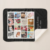 16 Foto DIY Collage Personalisiert Sherpadecke (Vorderseite (Horizontal))