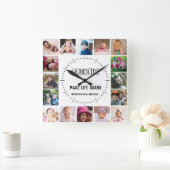 16 Foto Großkinder machen lebensgroßes Zitat weiß Quadratische Wanduhr (Zuhause)