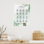 16 FOTO Hochzeitssitze im Grünen mit Tisch Willkom Poster (Küche)