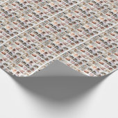 16 FotoCollage Personalisiert Geschenkpapier (Ecke)