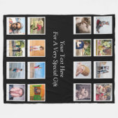 16 FotoCollage Personalisiert groß Fleecedecke (Vorderseite (Horizontal))