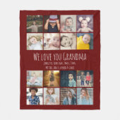 16 Fotos von Collage and Personalized Text Fleecedecke (Vorderseite)