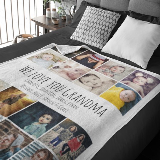 16 Fotos von Collage and Personalized Text Fleecedecke