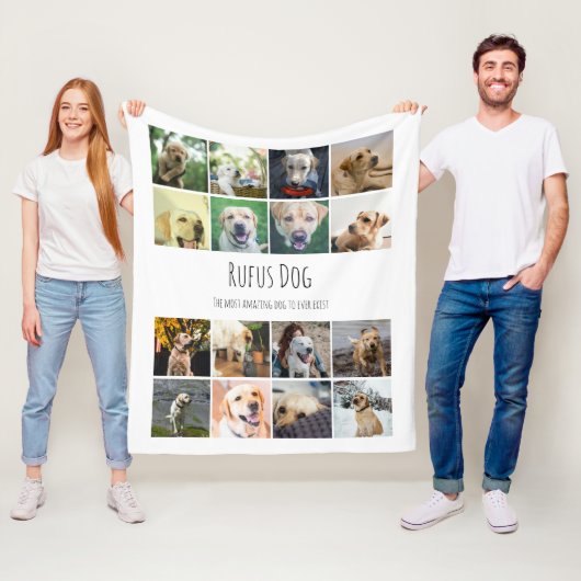 16 Fotos von Collage and Personalized Text Fleecedecke (Beispiel)