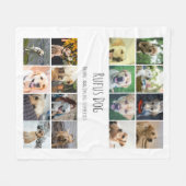 16 Fotos von Collage and Personalized Text Fleecedecke (Vorderseite (Horizontal))