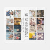 16 Fotos von Collage and Personalized Text Fleecedecke (Vorderseite (Horizontal))