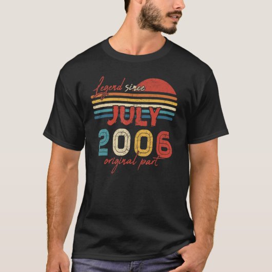 16 Geburtsdatum seit Juli 2006 Original Teil T-Shirt (Vorderseite)