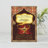 16 . Geburtstag, 16. 15. Geburtstag, arabische Nac Einladung (Stehend Vorderseite)