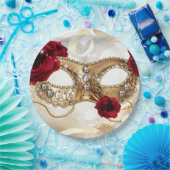16 . Geburtstag 16 Cream Gold Masquerade Ball Part Pappteller (Party)