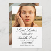 16 . Geburtstag 16 Foto Sehr schöne Einladung (Vorne/Hinten)