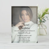 16 . Geburtstag 16 Foto Sehr schöne Einladung (Stehend Vorderseite)