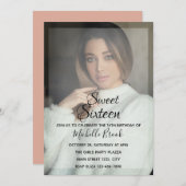 16 . Geburtstag 16 Foto Sehr schöne Einladung (Vorne/Hinten)
