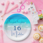 16. Geburtstag 16 . Geburtstag Beach Suite Pappteller (Party)