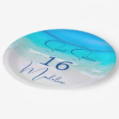 16. Geburtstag 16 . Geburtstag Beach Suite Pappteller (Schrägansicht)