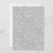 16. Geburtstag - 16 . Geburtstag Black Silver Einladung (Rückseite)
