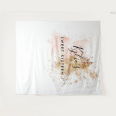 16 . Geburtstag 16. Geburtstag Foto Stand Hintergr Wandteppich (Vorderseite (Horizontal))