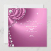 16 . Geburtstag 16 Geburtstag Rosa Diamantmaske Si Einladung (Rückseite)